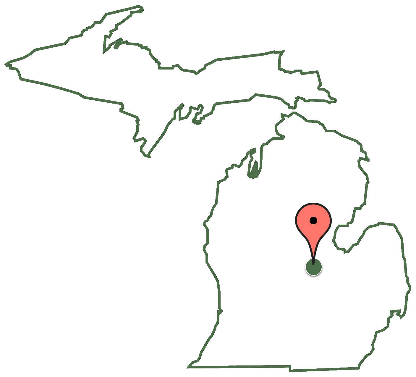 Michigan Placement White Transparent Location Is Larger